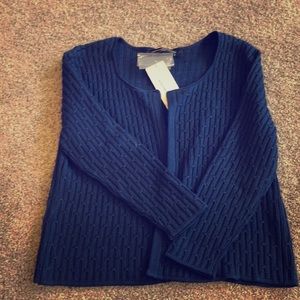 Royal blue knit cardigan
